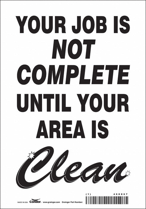 Safety Sign 10 in x 7 in Vinyl