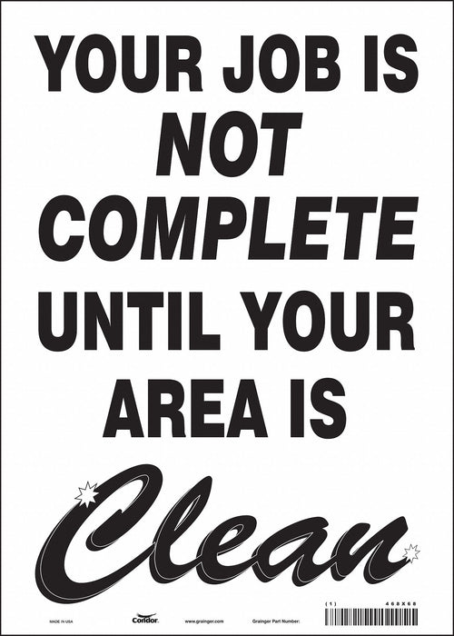 Safety Sign 14 in x 10 in Vinyl