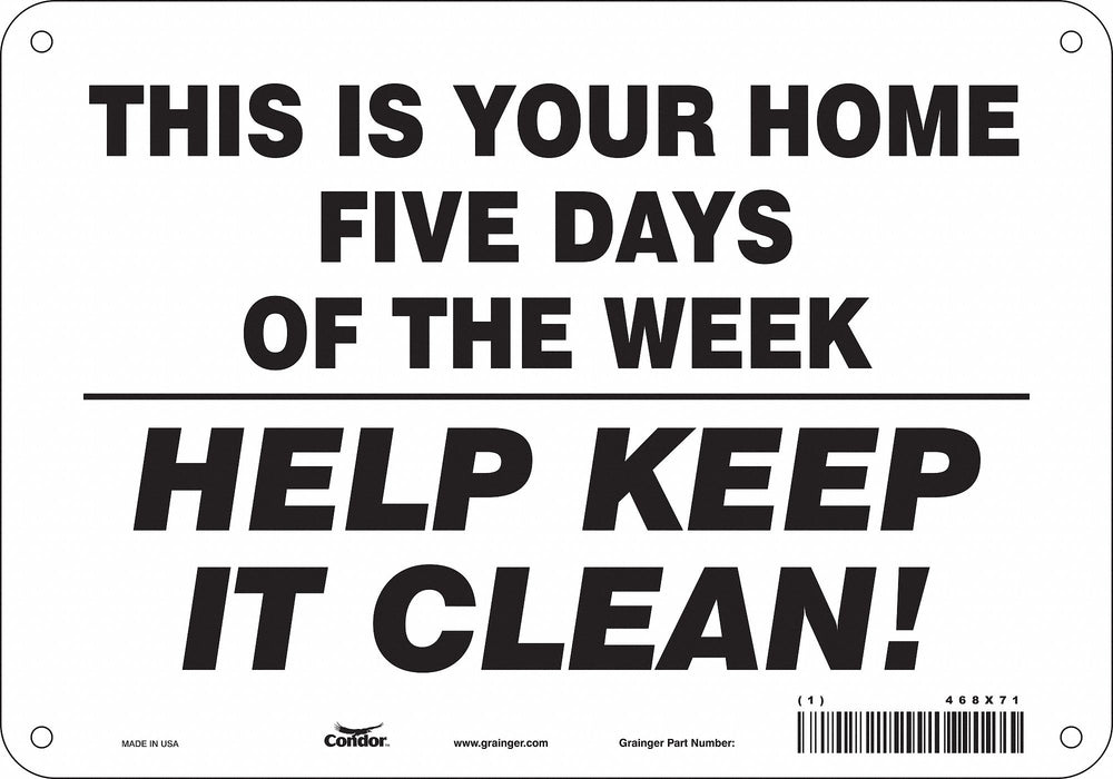 Safety Sign 7 in x 10 in Polyethylene