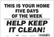 Safety Sign 7 in x 10 in Vinyl