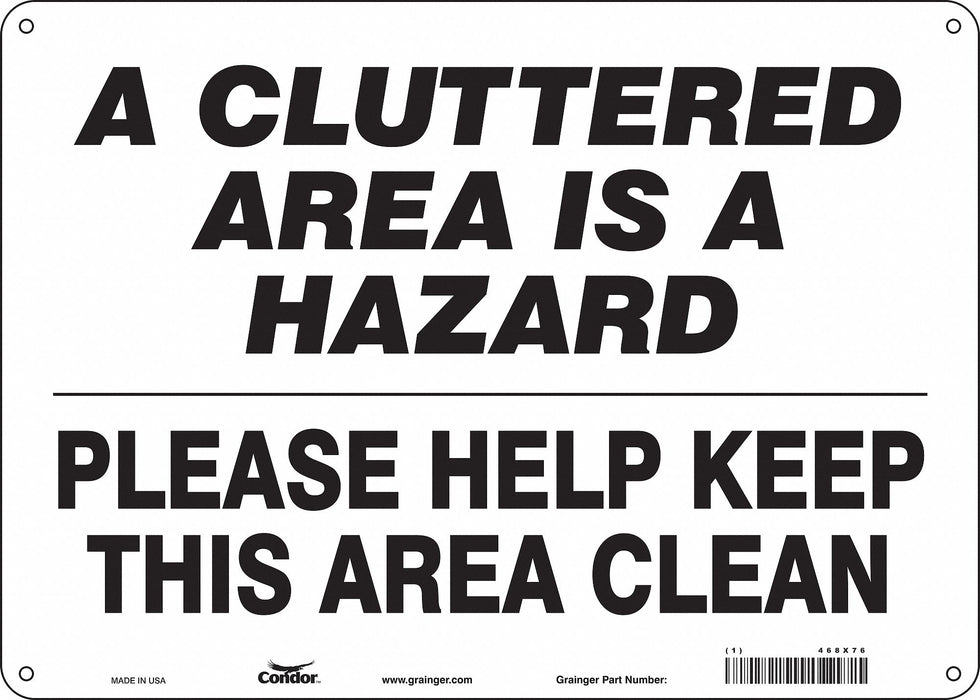 Safety Sign 10 in x 14 in Aluminum