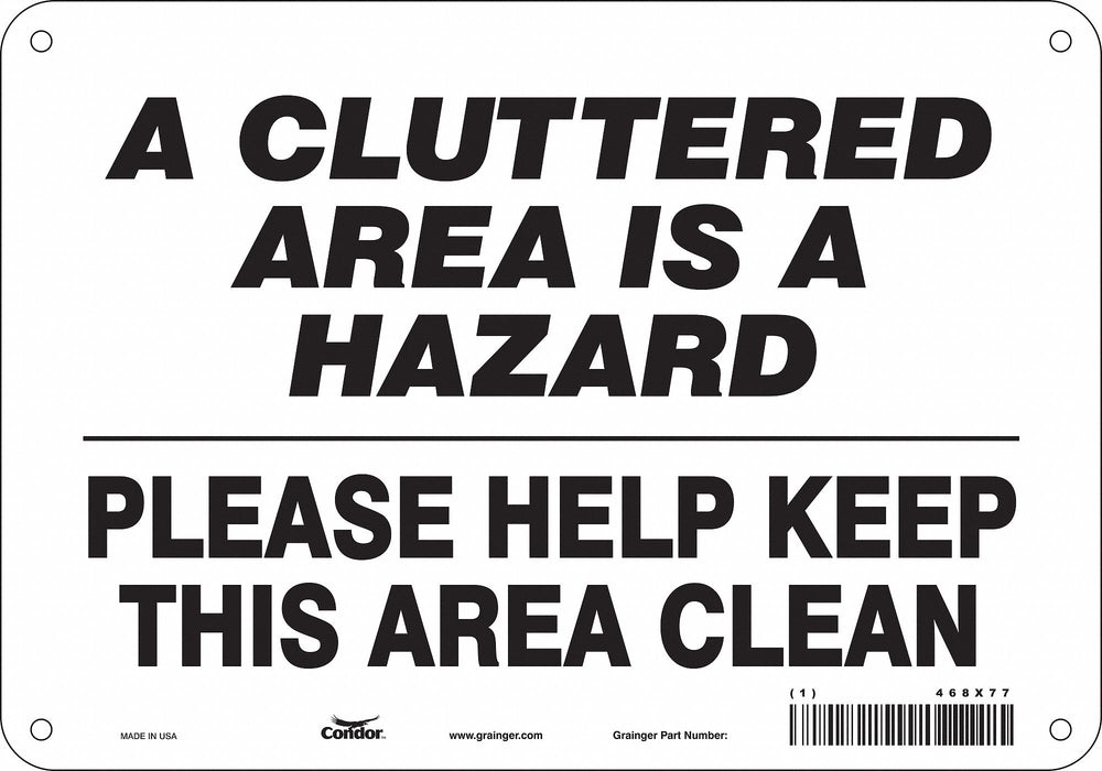 Safety Sign 7 in x 10 in Polyethylene