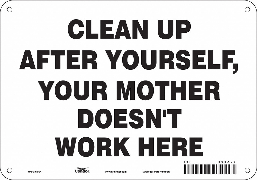 Safety Sign 7 in x 10 in Aluminum