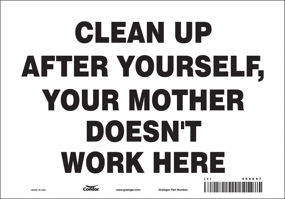 Safety Sign 7 in x 10 in Vinyl