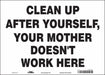 Safety Sign 10 in x 14 in Vinyl