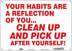Safety Sign 10 in x 14 in Aluminum