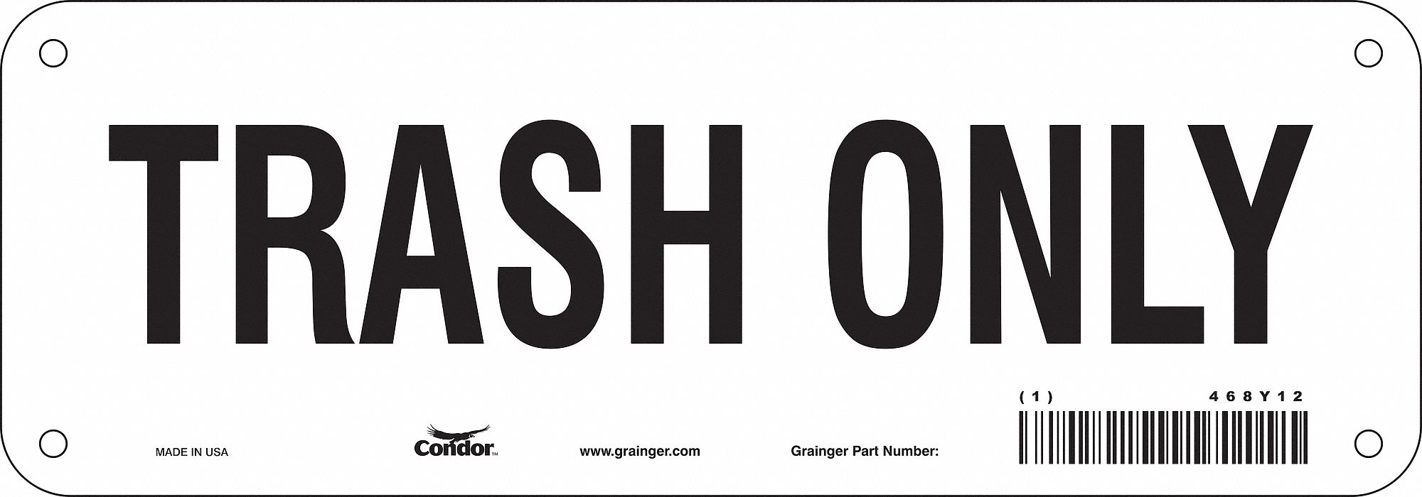 Safety Sign 3 1/2 in x 10 in Aluminum