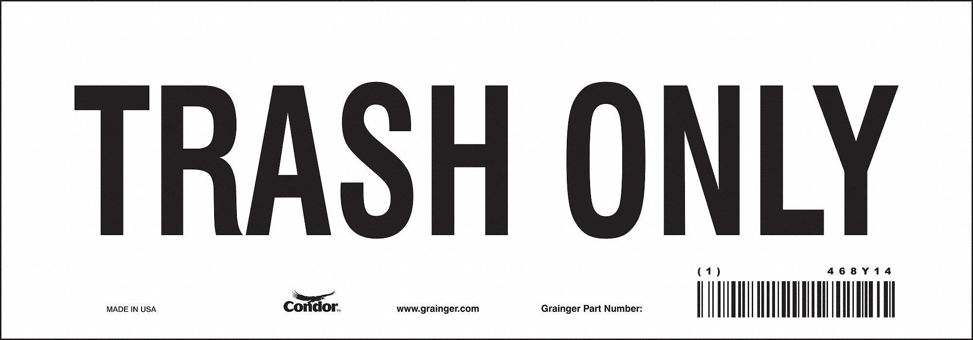 Safety Sign 3 1/2 in x 10 in Vinyl