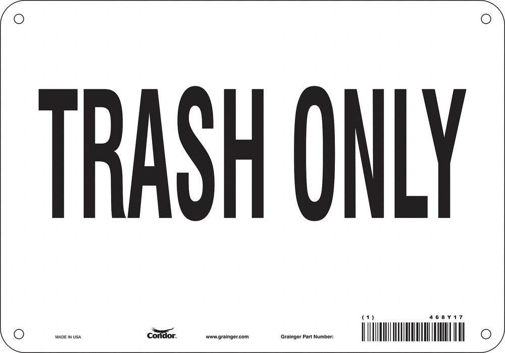 Safety Sign 7 in x 10 in Polyethylene