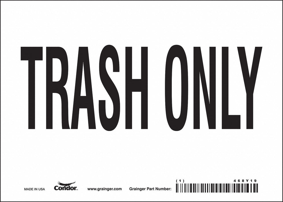 Safety Sign 5 in x 7 in Vinyl