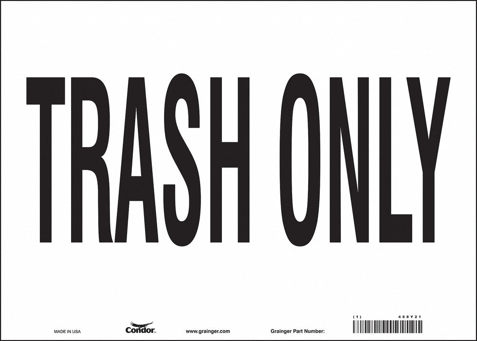 Safety Sign 10 in x 14 in Vinyl