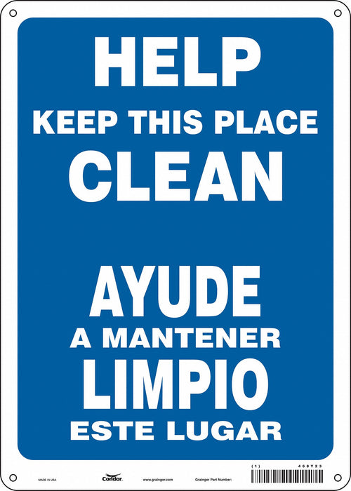Safety Sign 14 in x 10 in Aluminum