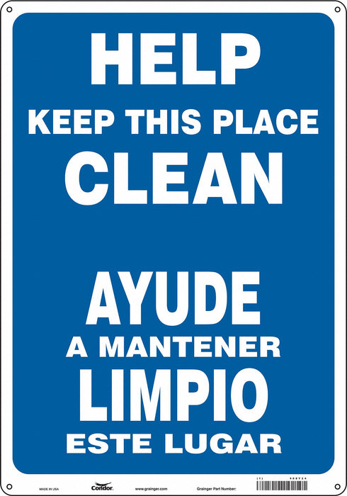 Safety Sign 20 in x 14 in Aluminum