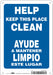 Safety Sign 10 in x 7 in Polyethylene
