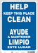 Safety Sign 14 in x 10 in Polyethylene