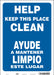 Safety Sign 14 in x 10 in Vinyl