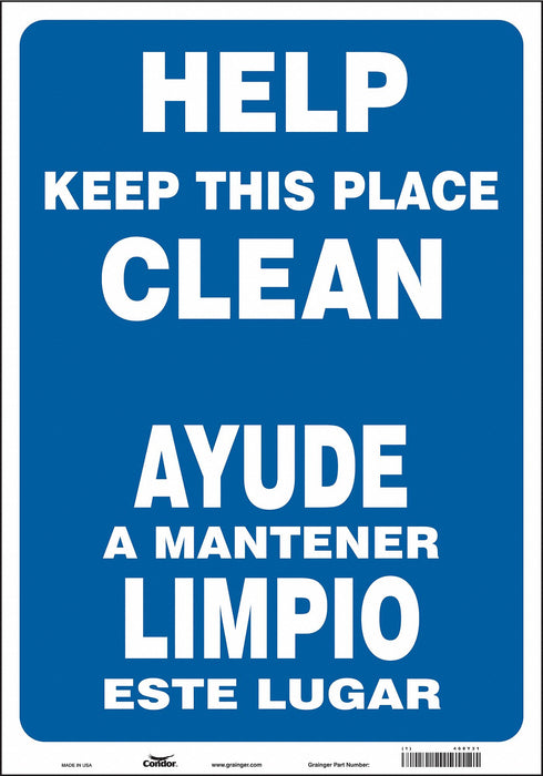 Safety Sign 20 in x 14 in Vinyl