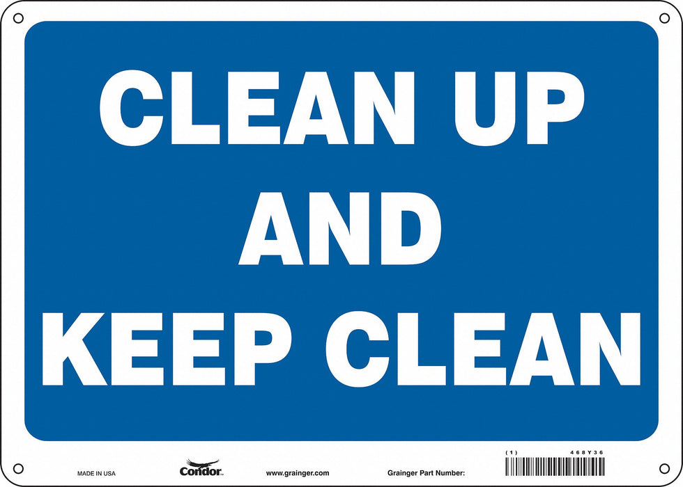 Safety Sign 10 in x 14 in Polyethylene