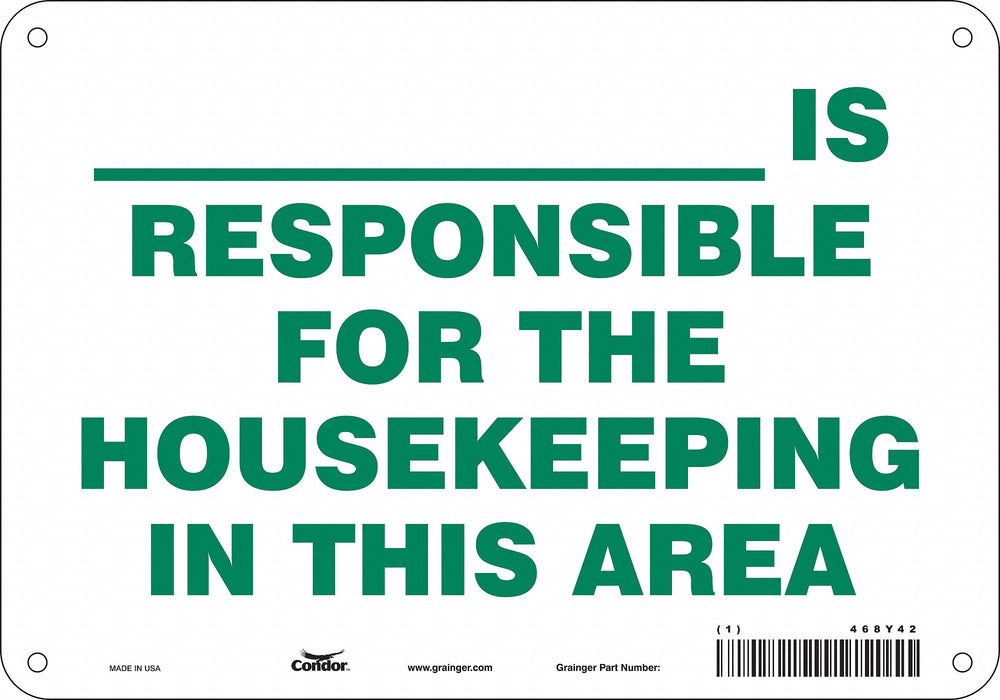 Safety Sign 7 in x 10 in Polyethylene