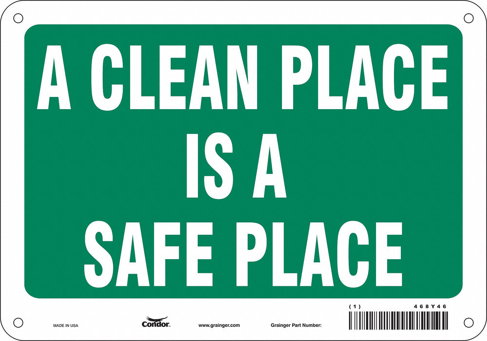 Safety Sign 7 in x 10 in Aluminum