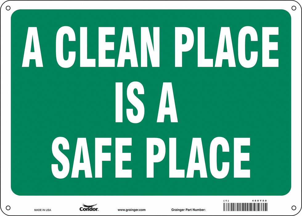 Safety Sign 10 inx14 in Polyethylene