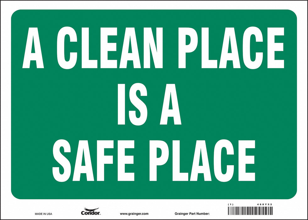 Safety Sign 10 in x 14 in Vinyl
