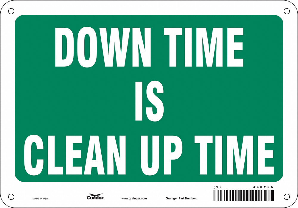 Safety Sign 7 in x 10 in Polyethylene