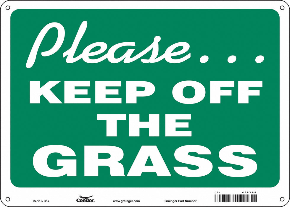 J9908 Safety Sign 10 in x 14 in Aluminum