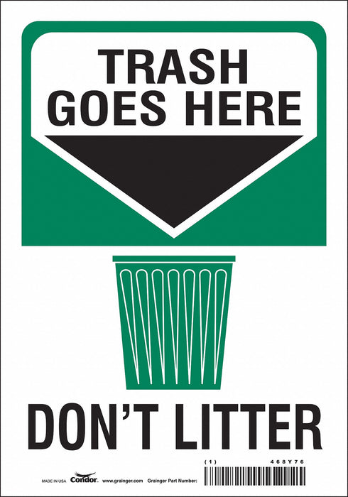 Safety Sign 10 in x 7 in Vinyl