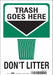Safety Sign 10 in x 7 in Vinyl