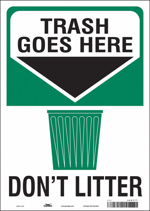 Safety Sign 14 in x 10 in Vinyl