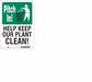 Safety Sign 10 in x 7 in Polyethylene