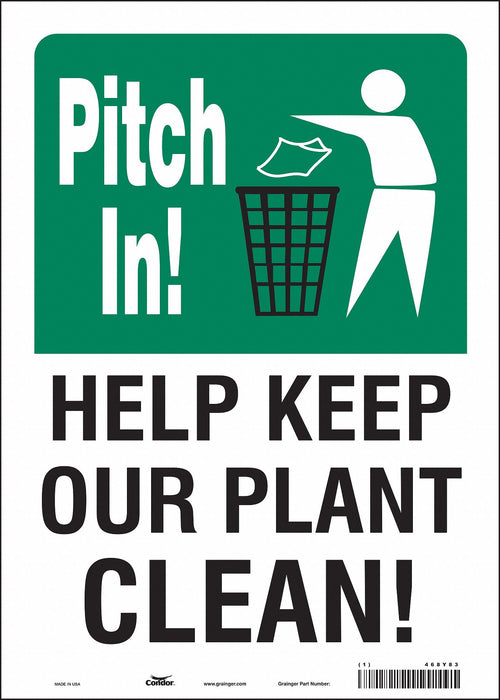 Safety Sign 14 in x 10 in Vinyl