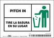Safety Sign 3 1/2 in x 5 in Vinyl PK5