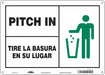 Safety Sign 10 in x 14 in Polyethylene