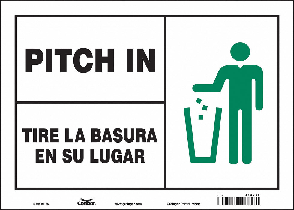 Safety Sign 10 in x 14 in Vinyl