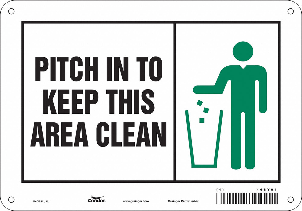Safety Sign 7 in x 10 in Aluminum
