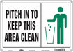 Safety Sign 10 in x 14 in Polyethylene