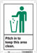Safety Sign 10 in x 7 in Polyethylene
