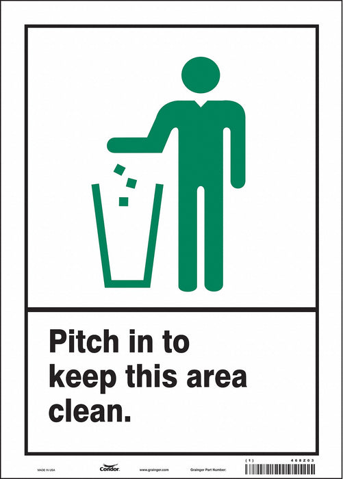 Safety Sign 14 in x 10 in Vinyl