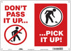 Safety Sign 10 in x 14 in Aluminum