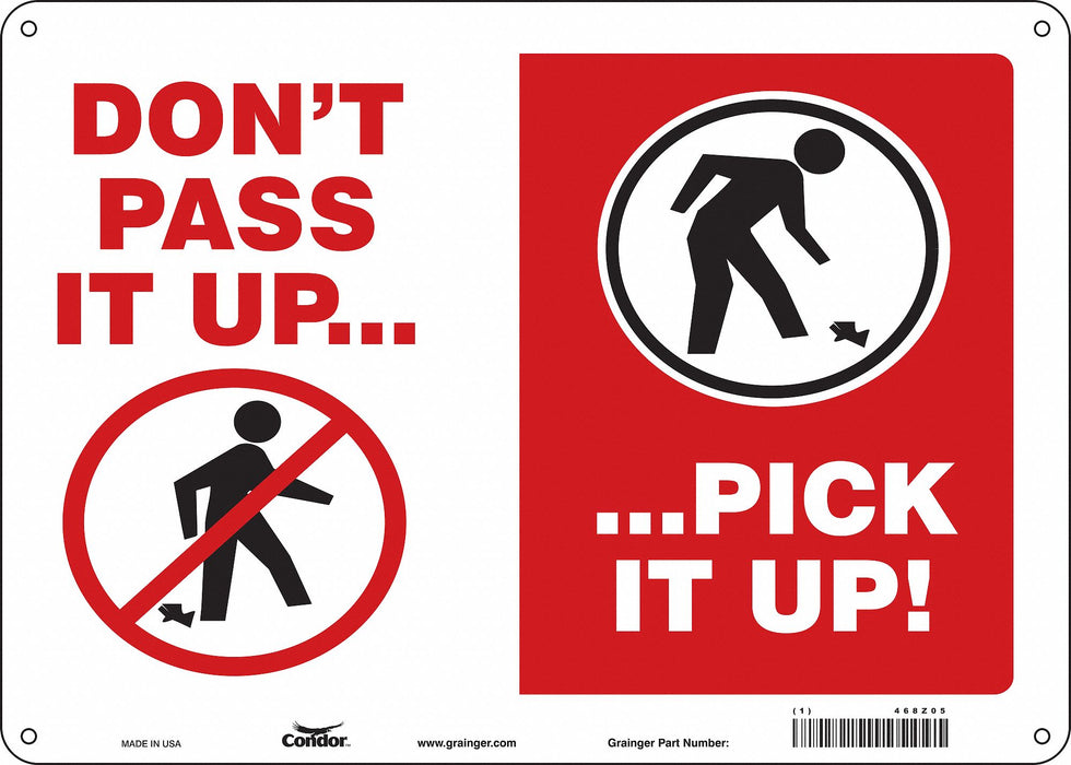Safety Sign 10 in x 14 in Aluminum