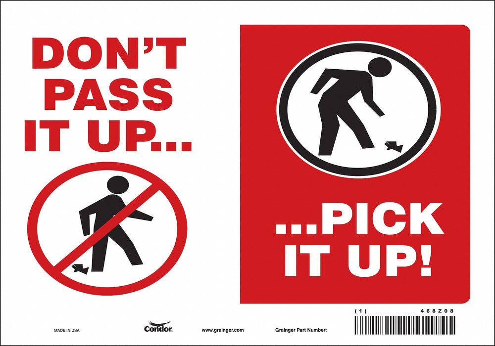 Safety Sign 7 in x 10 in Vinyl