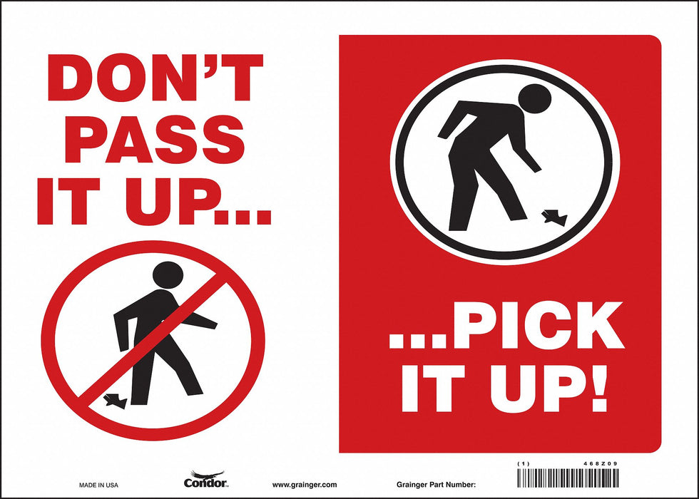 Safety Sign 10 in x 14 in Vinyl
