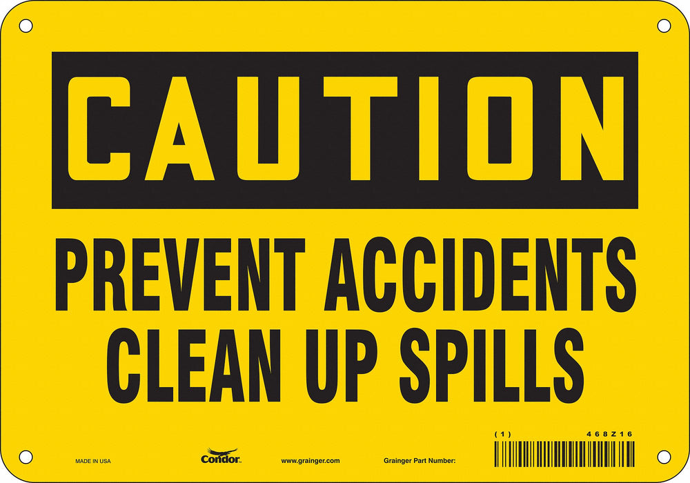 Safety Sign 7 in x 10 in Aluminum