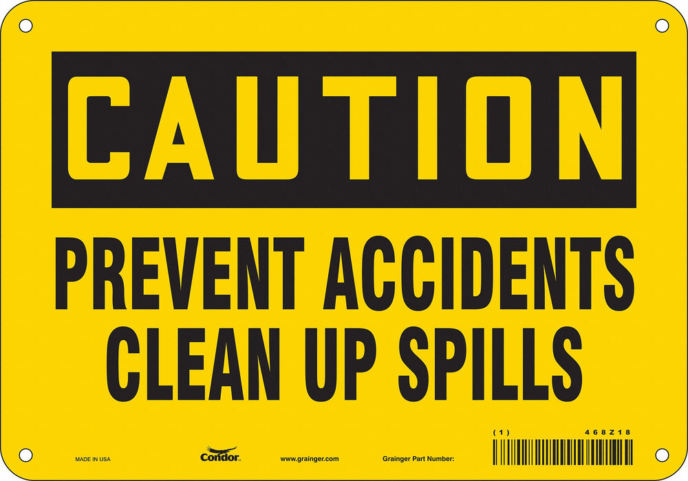 Safety Sign 7 in x 10 in Polyethylene