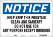 Safety Sign 10 in x 14 in Polyethylene