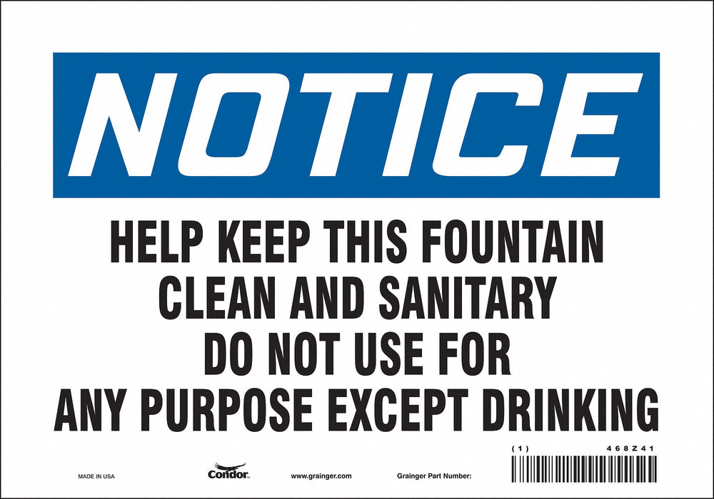 Safety Sign 7 in x 10 in Vinyl