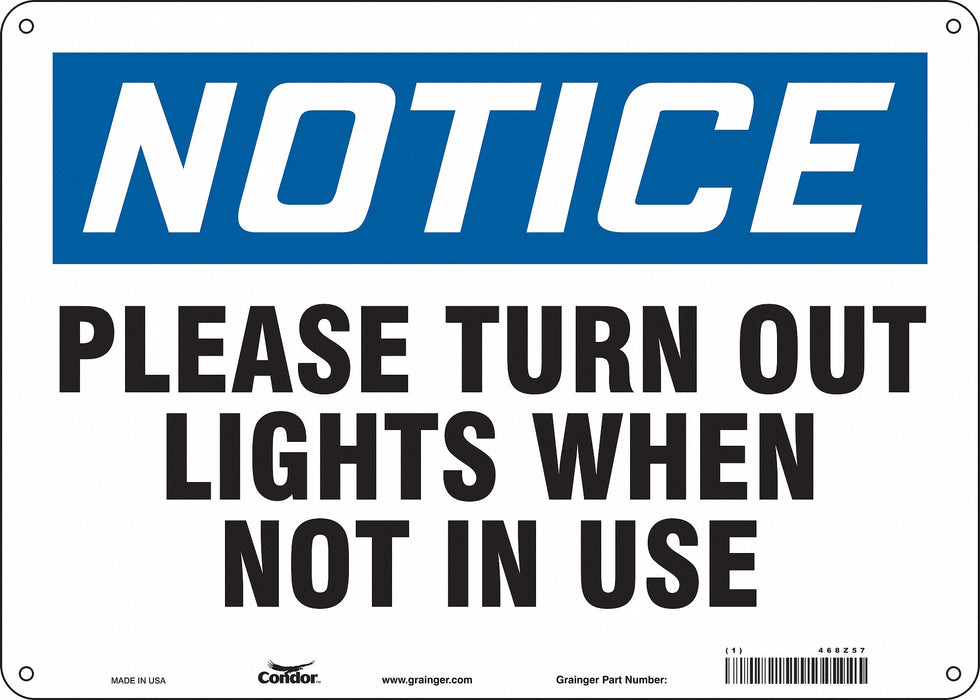 J9942 Safety Sign 10 in x 14 in Aluminum