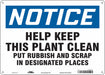Safety Sign 10 in x 14 in Polyethylene